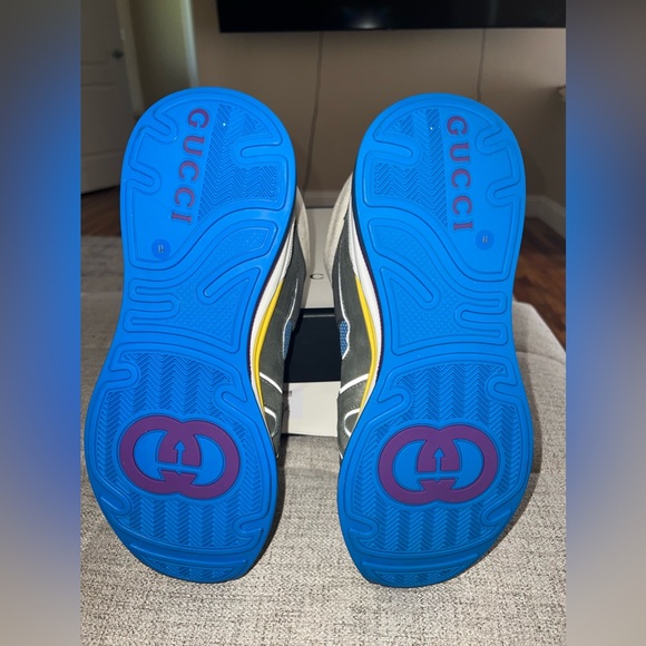 New Never Worn Gucci Multicolor Suede High Tops Gucci 11 Us 12 - Picture 5 of 6